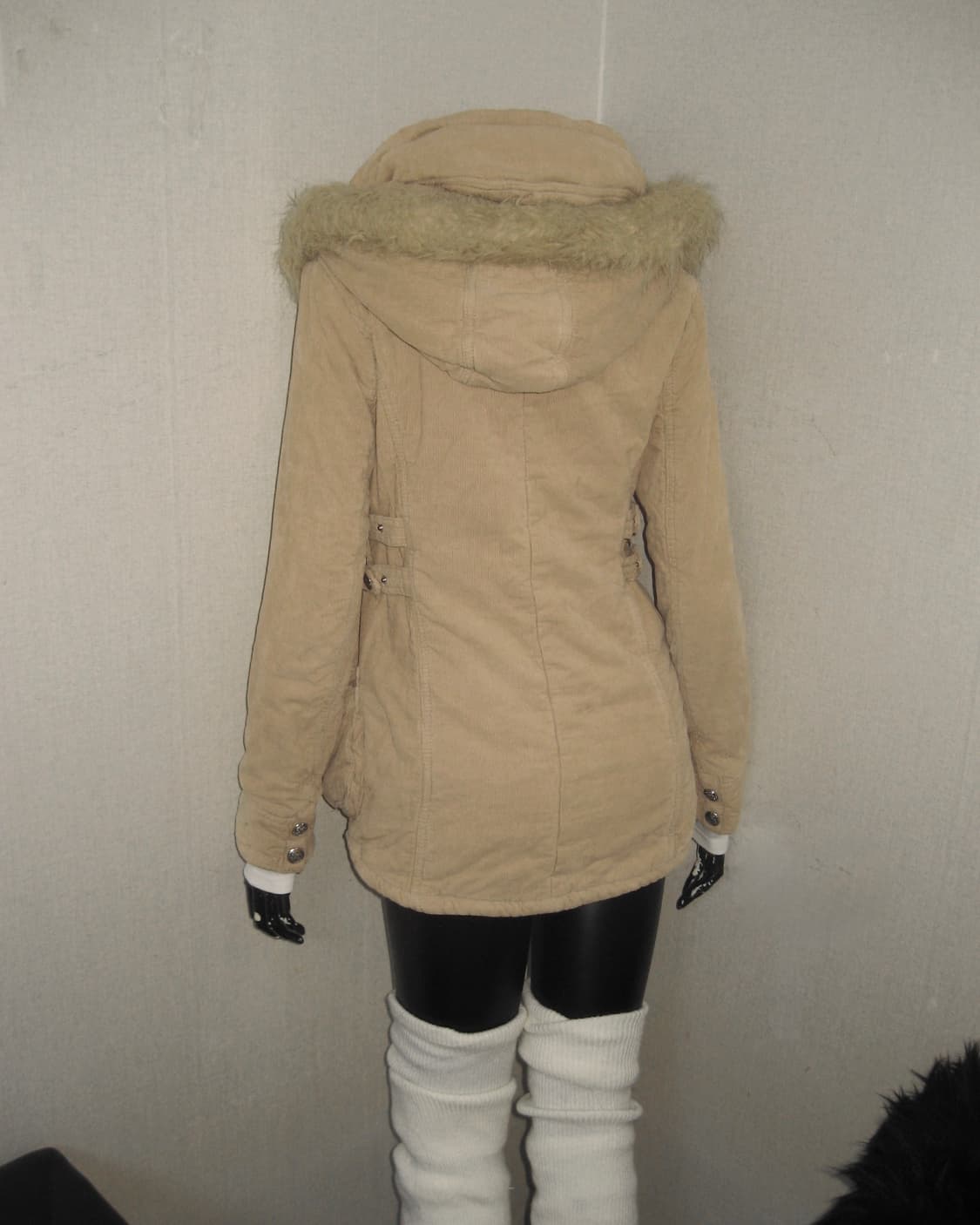 BACKS 코듀로이 하이넥 버클 코트 자켓 y2k 모리걸 상품이미지5