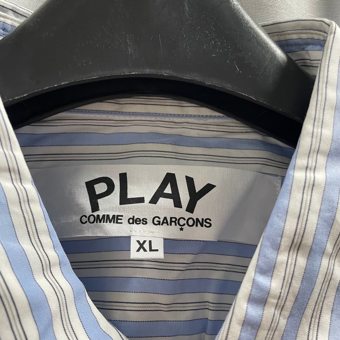 꼼데가르송/ 블랙하트 스트라이프 셔츠/ XL 상품이미지8