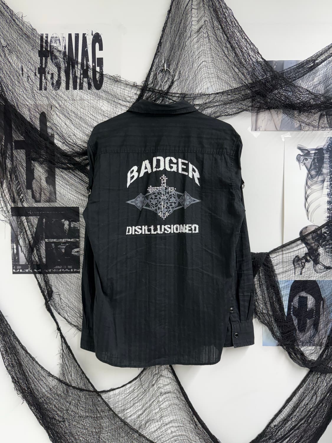 00s punk beads detail shirts 상품이미지2