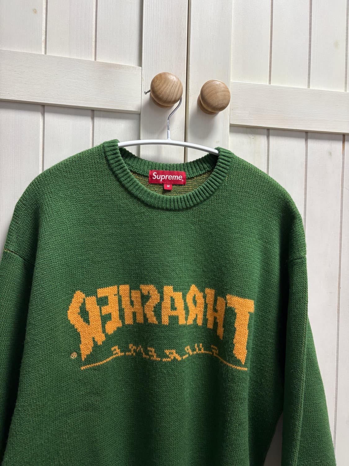 슈프림 트레셔 니트 그린 m사이즈 상품이미지2