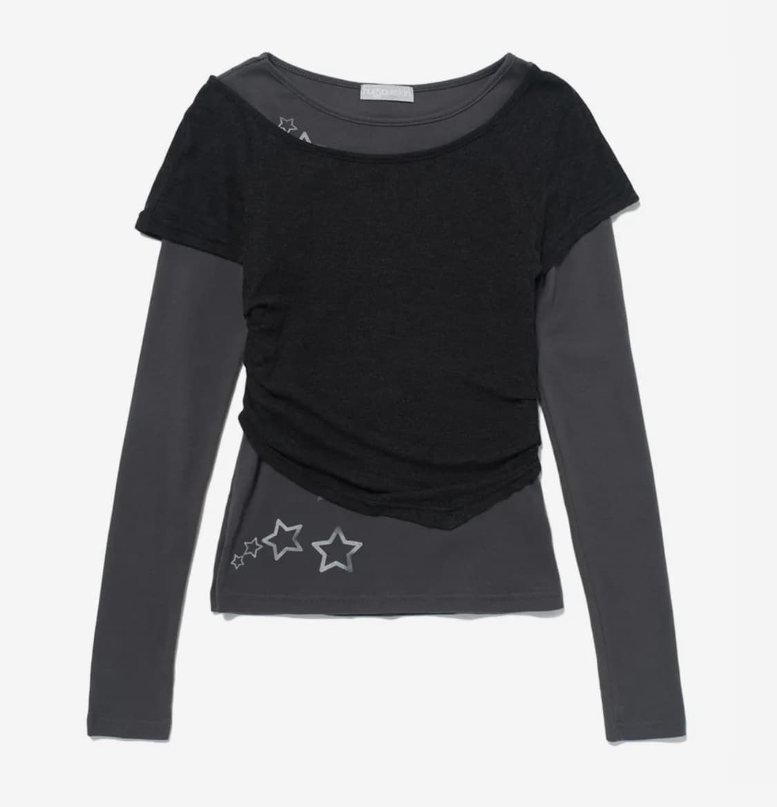 허그유어스킨 레이어드 스타 티셔츠 상품이미지1