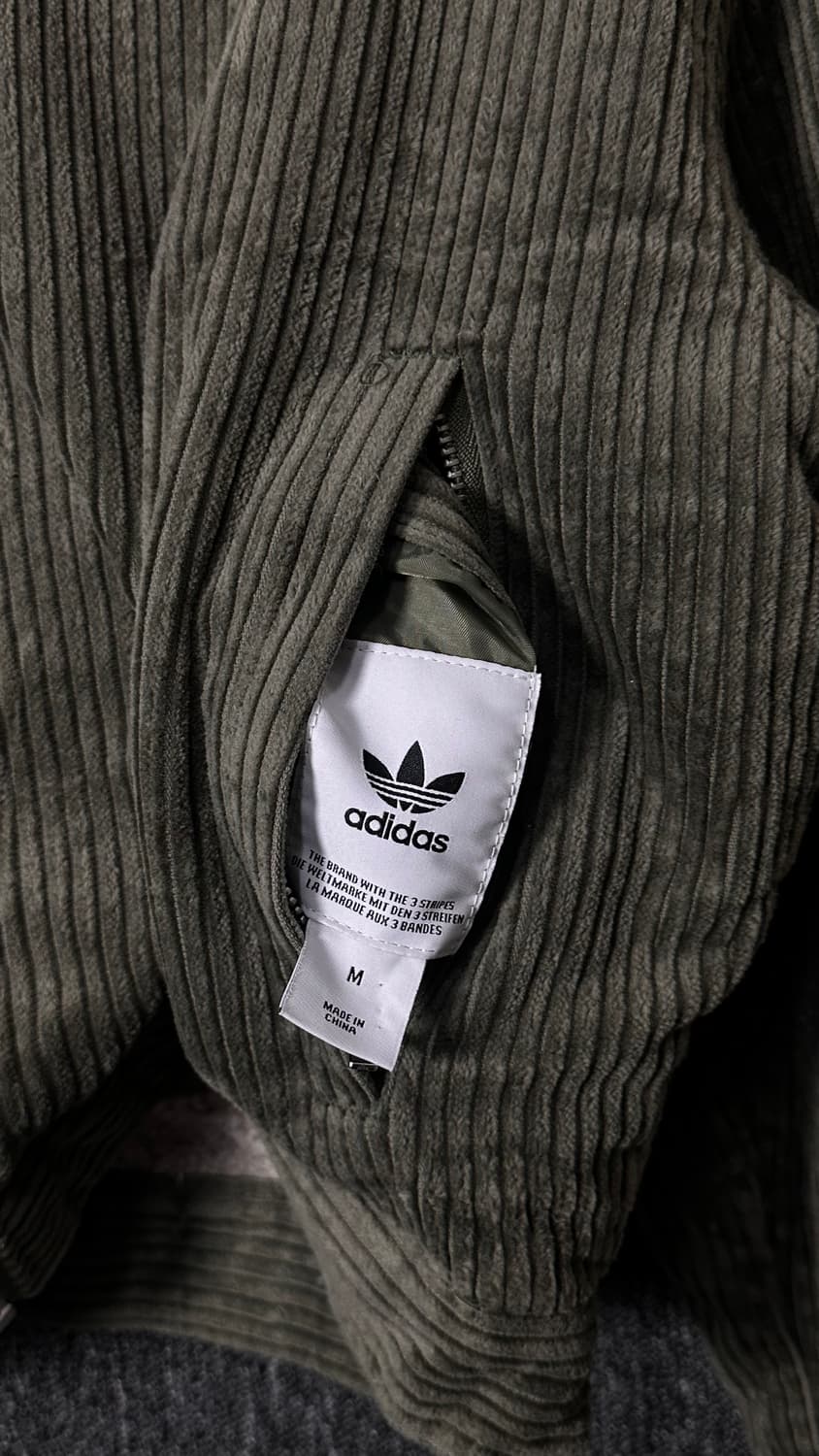 아디다스 코듀로이 양면 보아털 자켓 M 카키 상품이미지4
