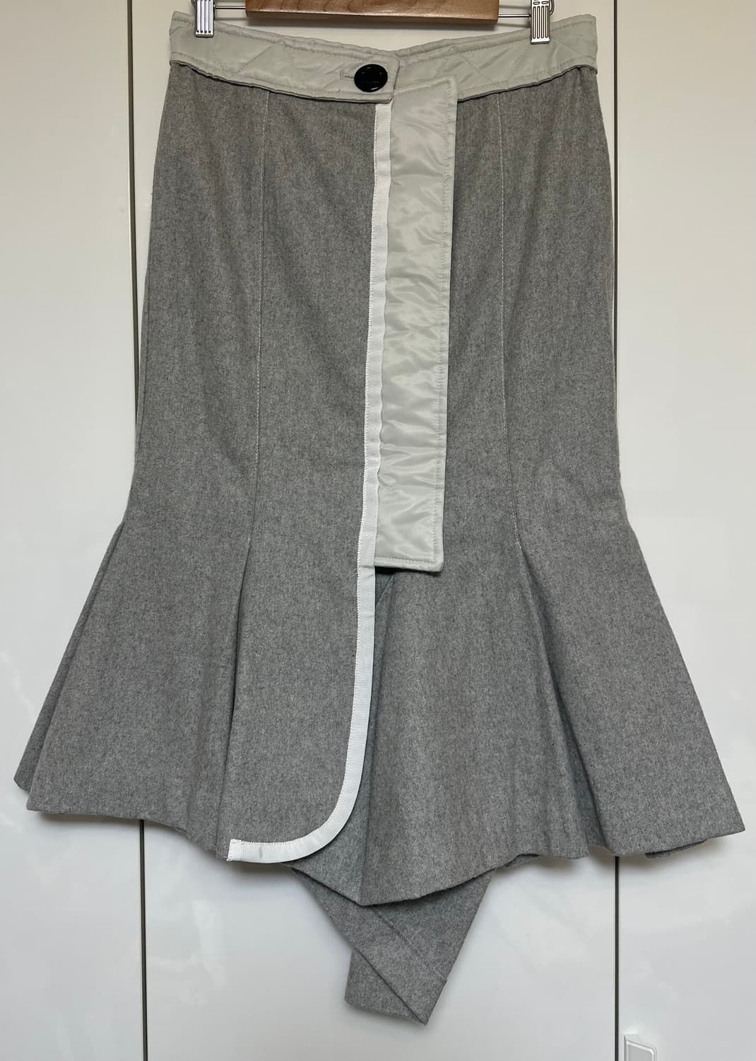 사카이모직 언발란스 울스커트 그레이 상품이미지1