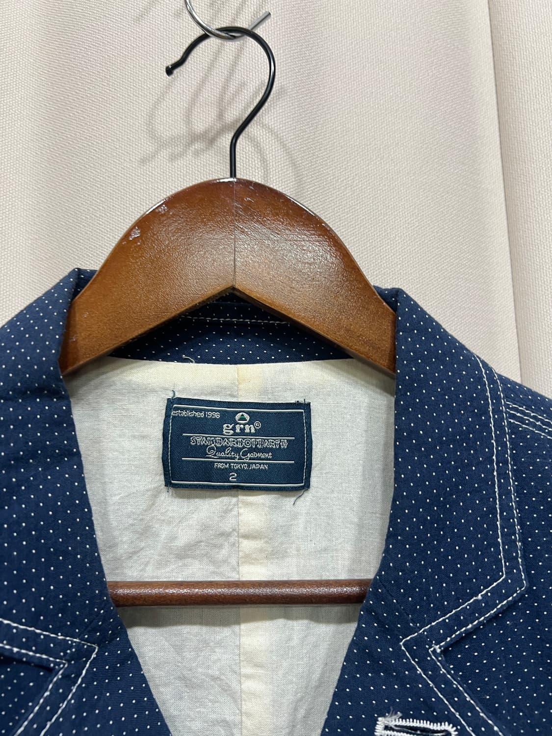 GRN 빈티지 도트 스티치 블레이저 상품이미지4