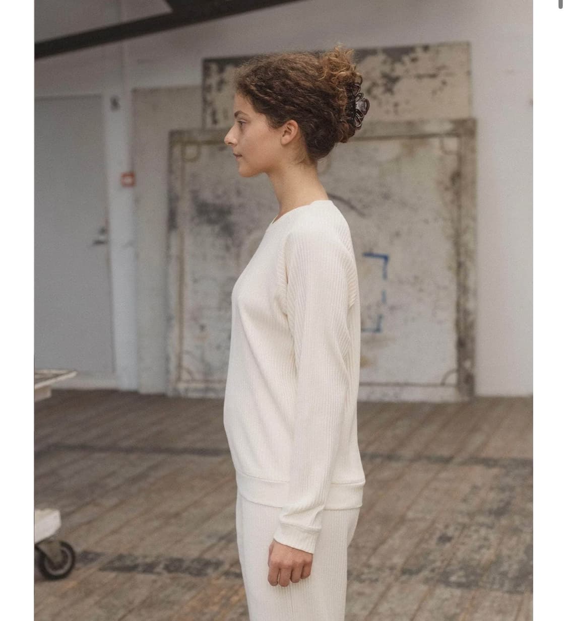 [새상품] 베이스레인지 베이직 스웻셔츠 오프화이트 xs 상품이미지3