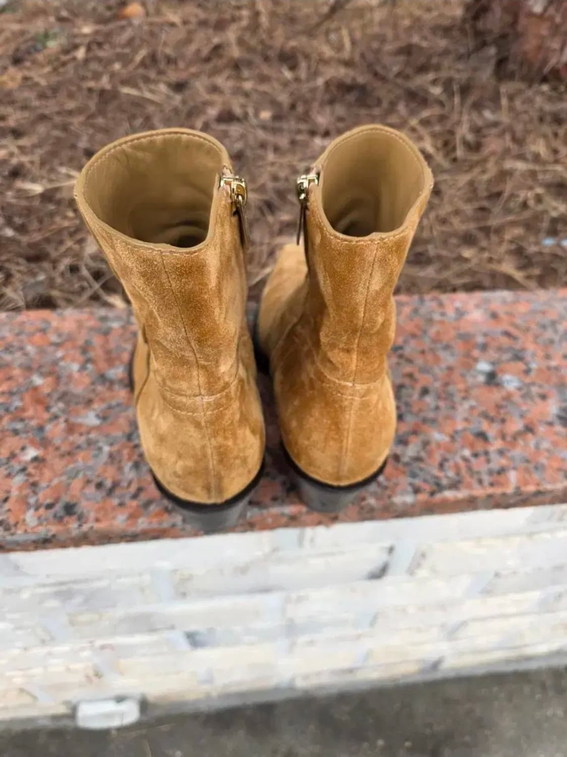 지미추 스웨이드 앵클 부츠 브라운 웨스턴 스타일/230/ 상품이미지2