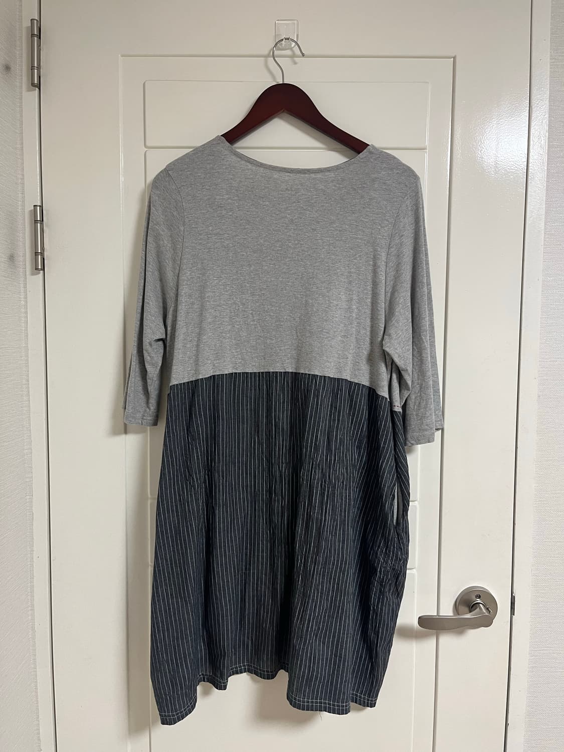stripe dot long one piece 상품이미지2