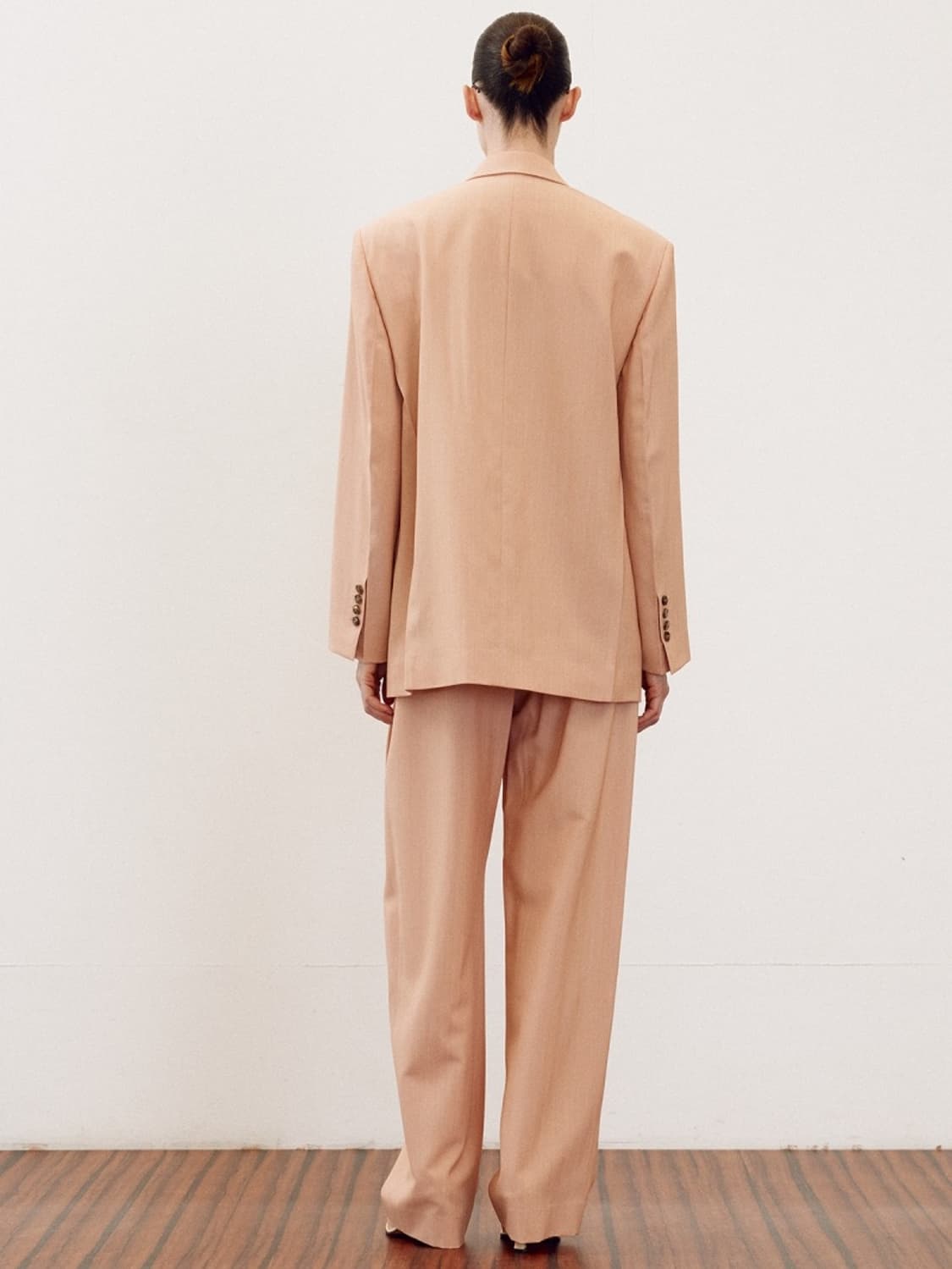 [할인] 렉토 RECTO 스트럭처 싱글 브레스티드 수트 자켓 피치 상품이미지3