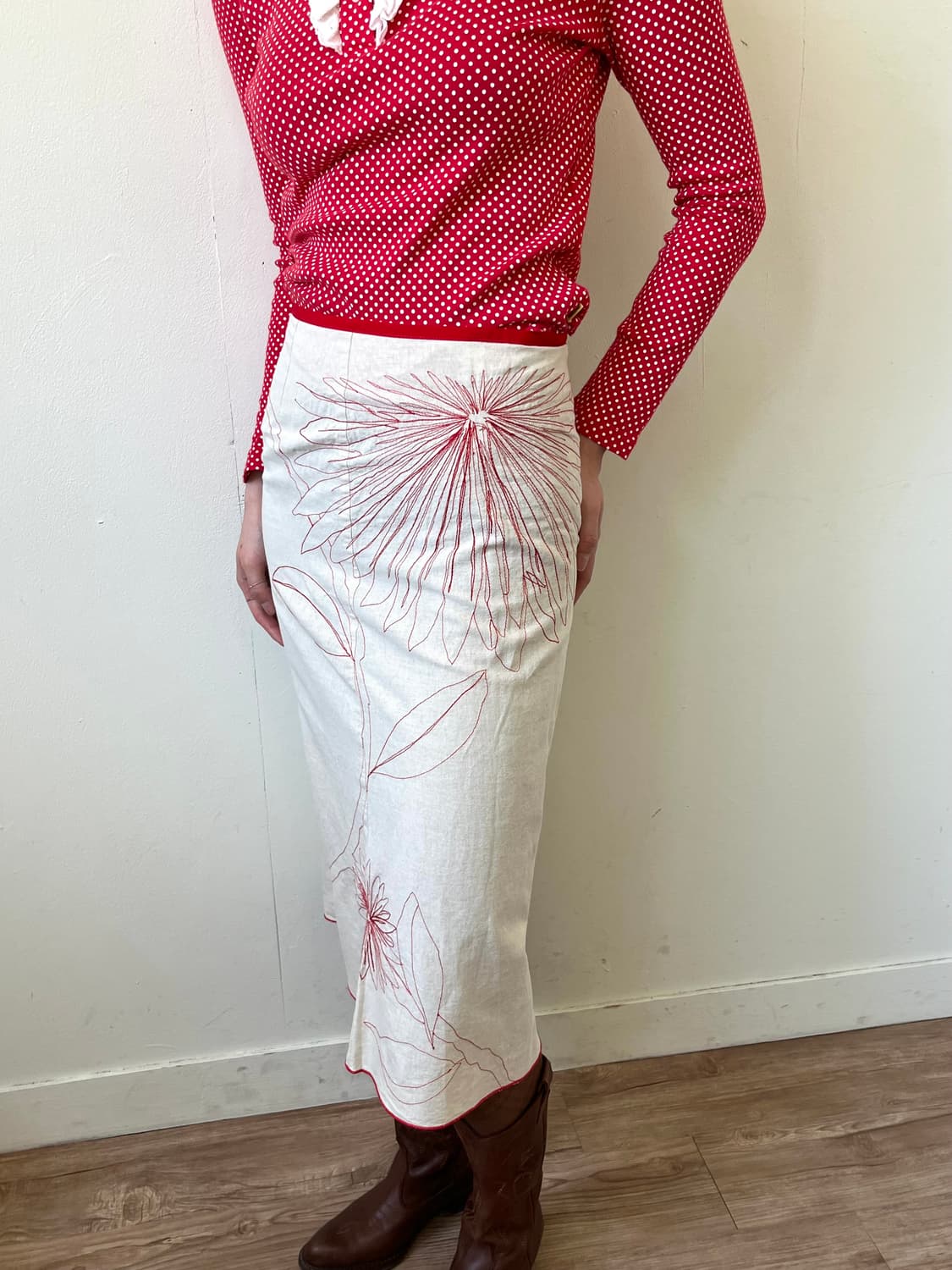 UNITED COLORS OF BENETTON 스티치 스커트 상품이미지4