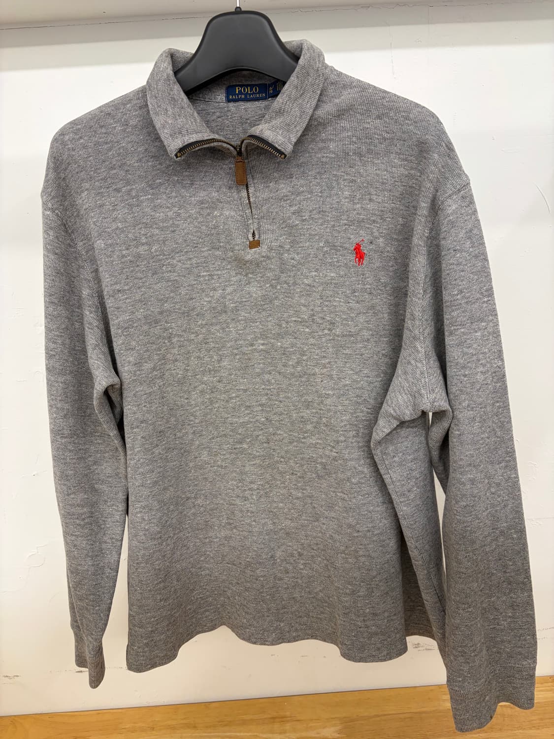 [XL] 폴로 랄프로렌 그레이 하프집업 니트 상품이미지1