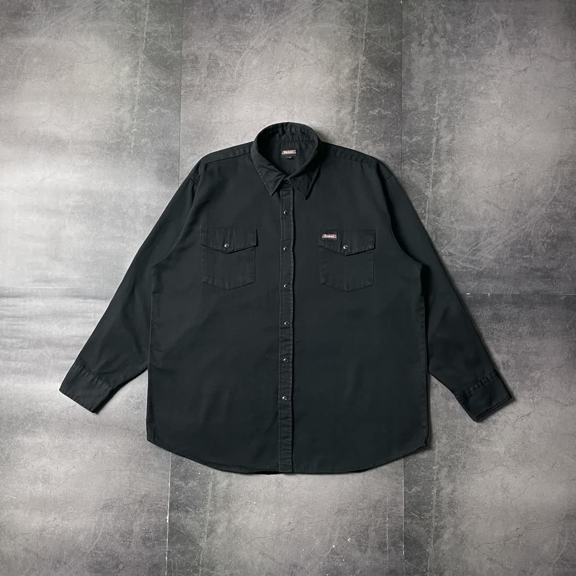 DICKIES 디키즈 빈티지 블랙 스냅버튼 워크 셔츠 A00815 상품이미지1