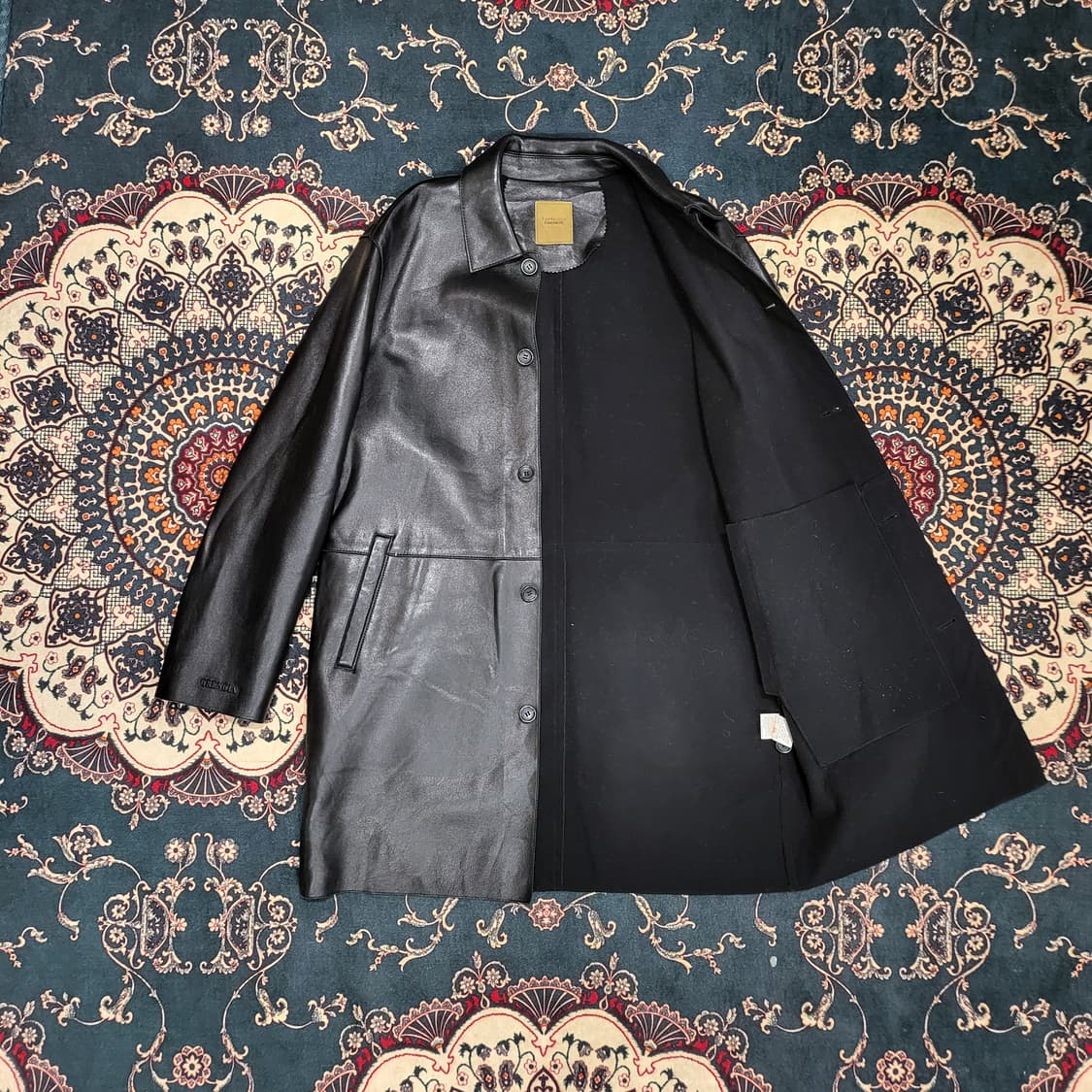 CRENCIA 레더 롱 자켓 (100) 상품이미지8