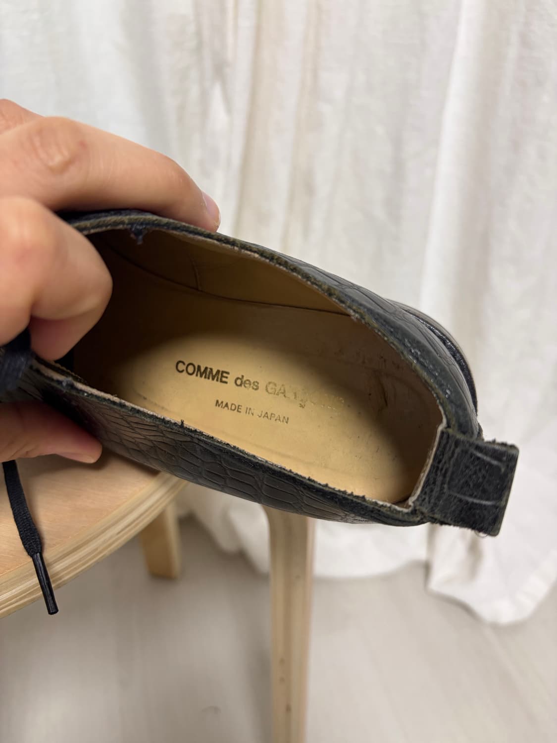 꼼데가르송 크로커다일 엠보 더비슈즈 상품이미지6