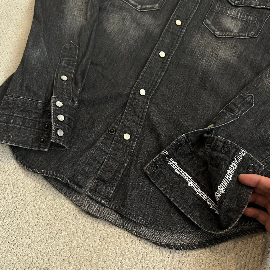 넘버나인 07AW 웨스턴 데님 셔츠 상품이미지4