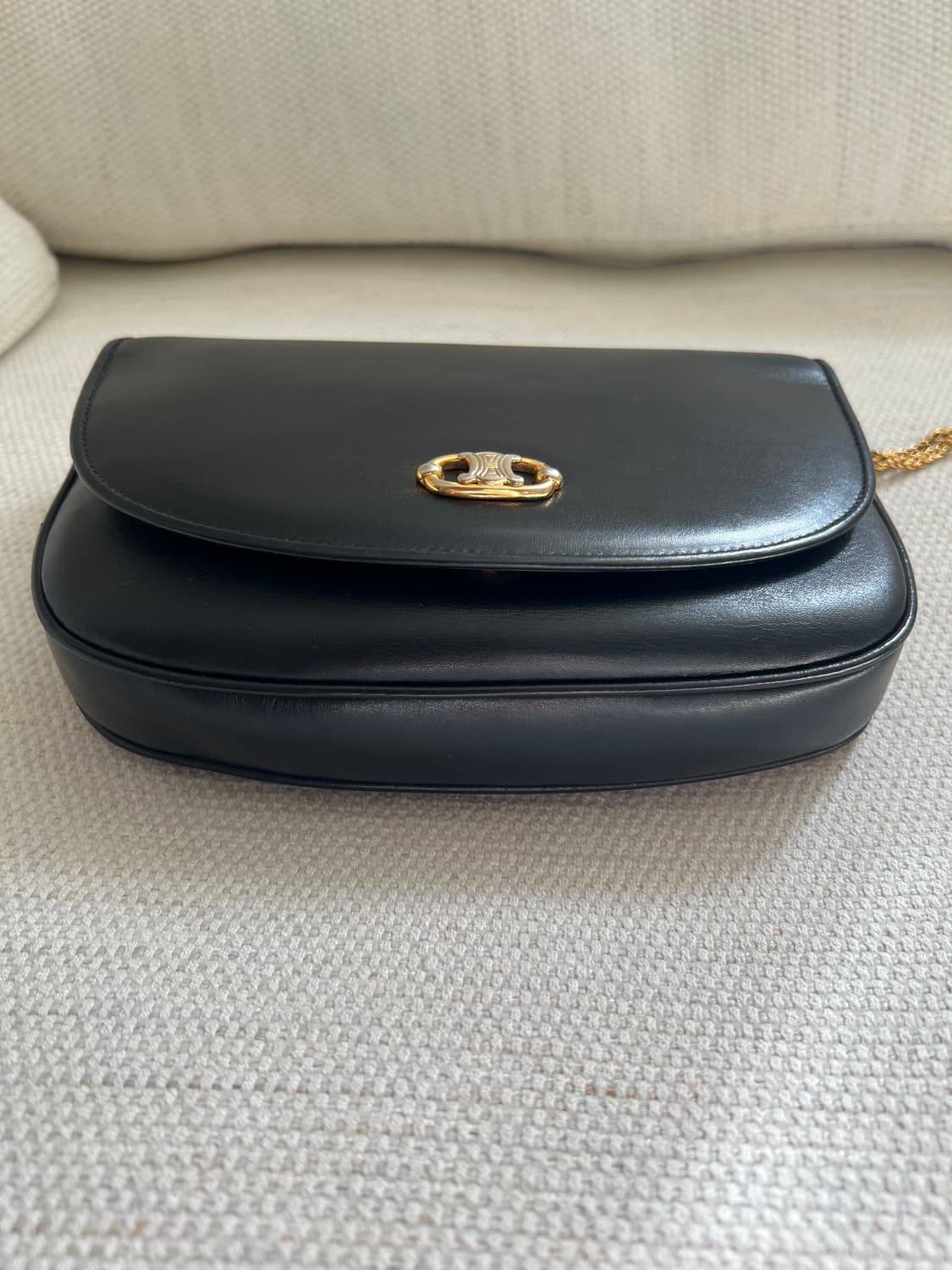 빈티지 셀린 골드 체인 레더 숄더백 상품이미지7