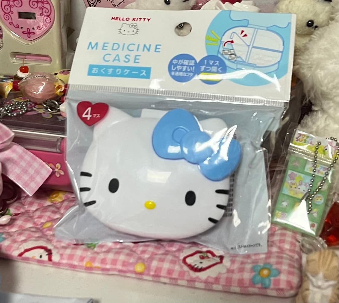 키티 마스코트 케이스 약통 알약 다용도 보관함 케이스 산리오 상품이미지1