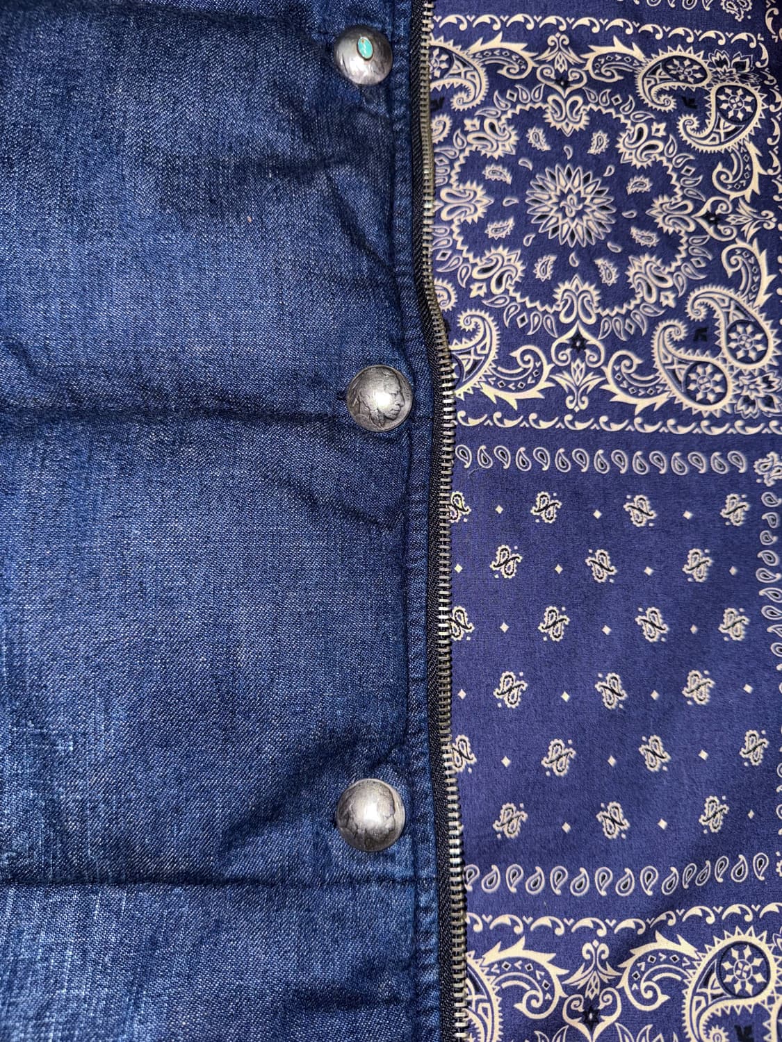 레미릴리프 데님 패딩베스트 L 상품이미지6