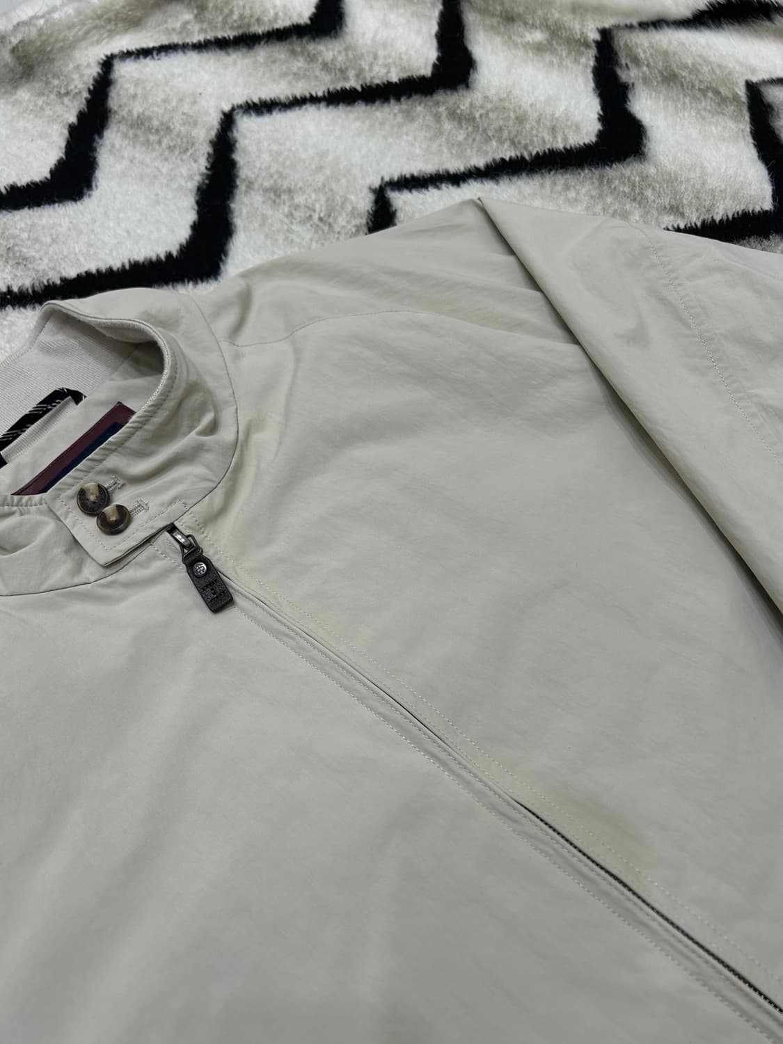 [한국XL]브룩스브라더스 나일론 코튼 헤링턴 자켓/아이보리 상품이미지1