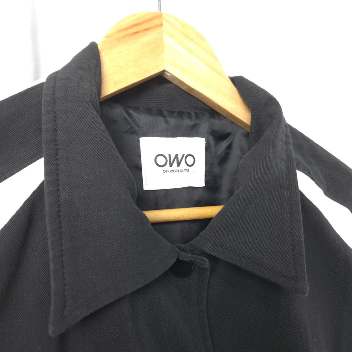 여S 크롭 코튼 자켓 검흰 상품이미지3