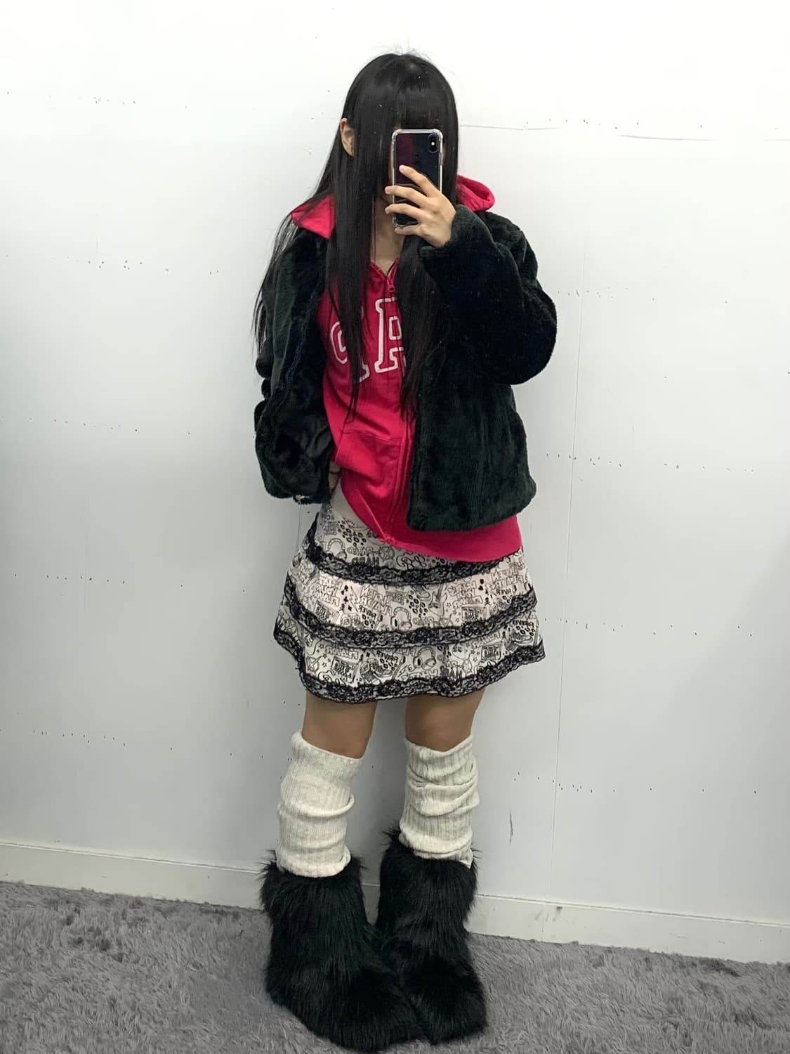 Listen flavor 펑크 레이스 캉캉 미니 스커트 상품이미지1