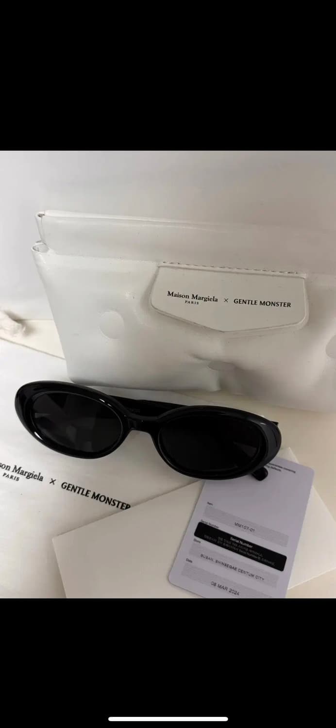 (에눌가능) 풀박스 젠틀몬스터 x 마르지엘라 MM107 블랙 선글라스 상품이미지2