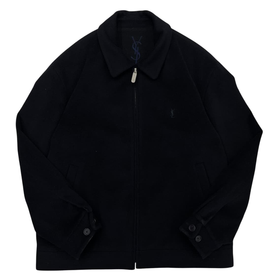 입생로랑 블랙 모직 카라 자켓 100 상품이미지2