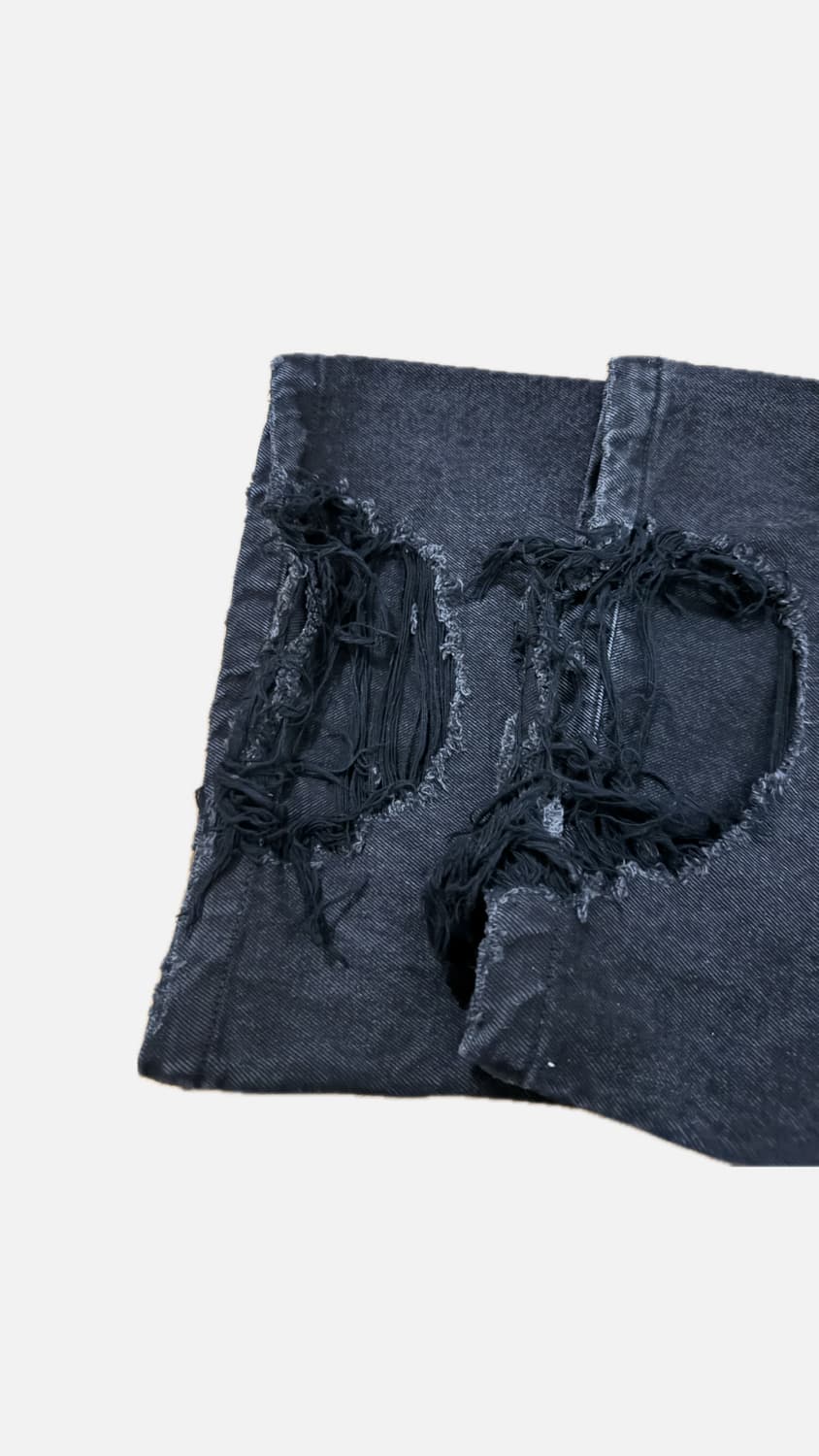 ourglass 캣워싱 플레어 진 블랙 상품이미지4