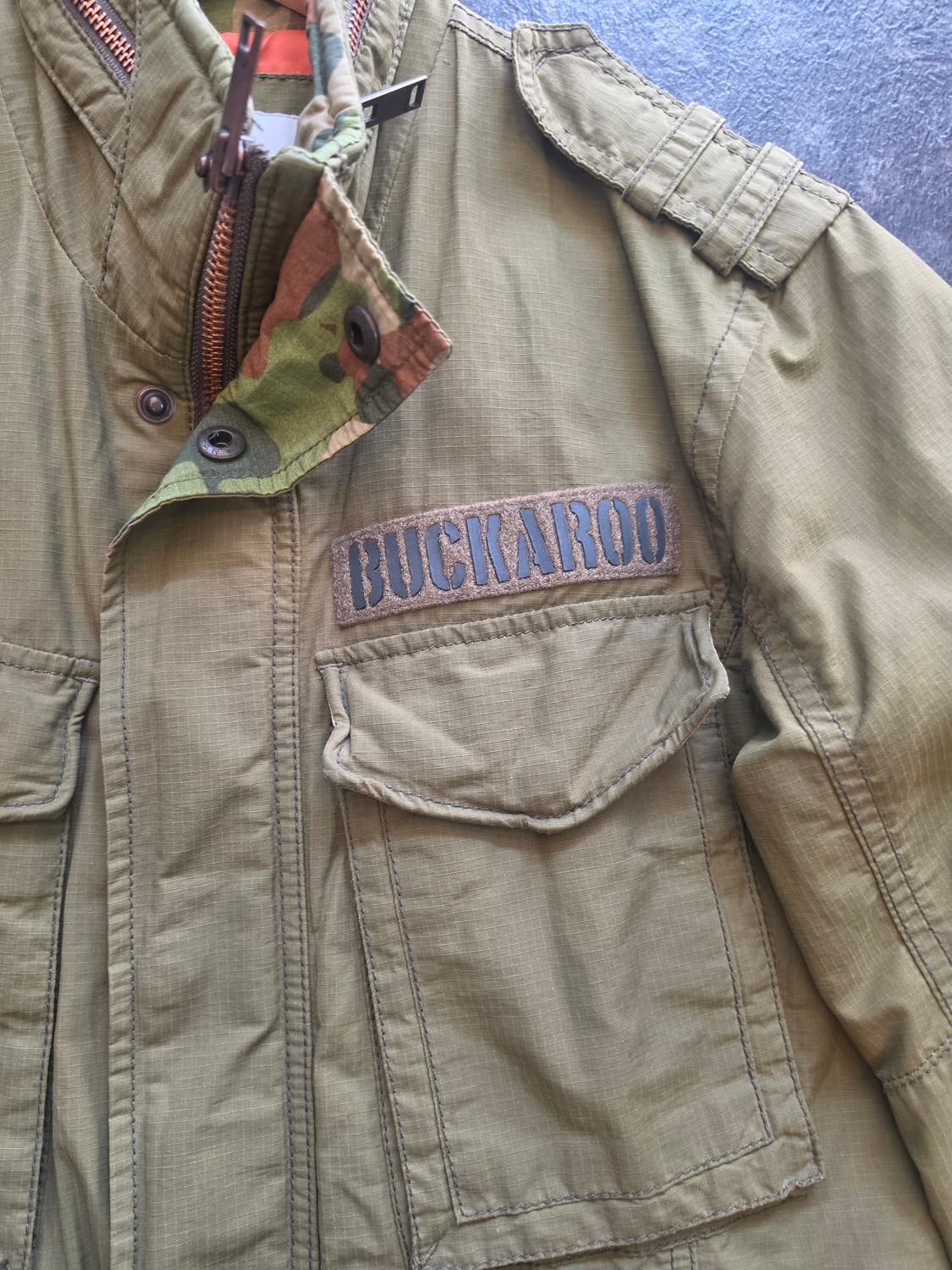  버커루(Buckaroo)의 M65 립스탑 야상 자켓-M 상품이미지3