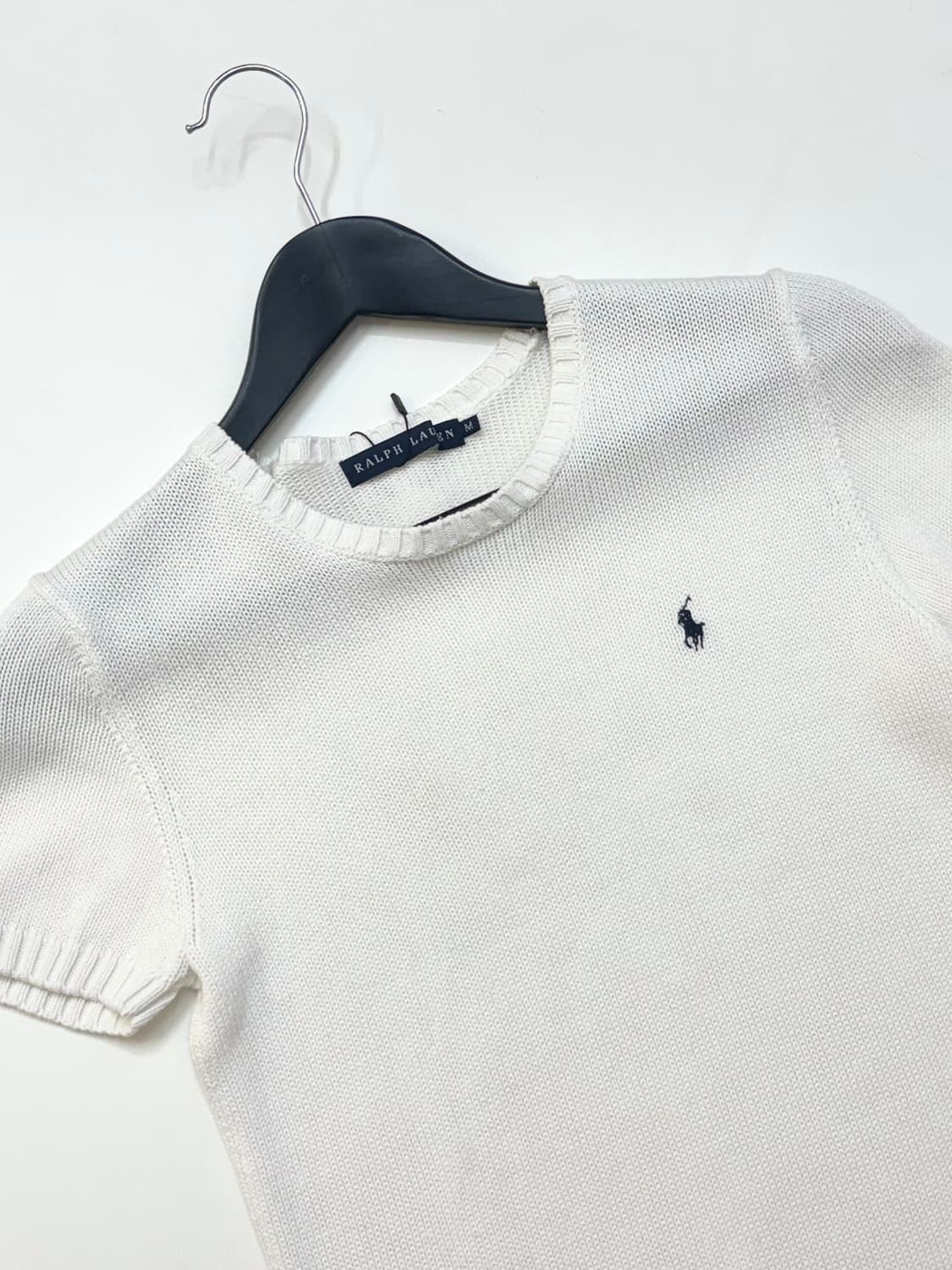 Polo Ralph Lauren 폴로 랄프로렌 화이트색상 반소매 니트 상품이미지4