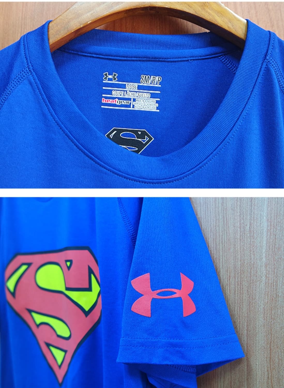 Under Armour 언더 아머 파랑 슈퍼맨 탑 상품이미지4