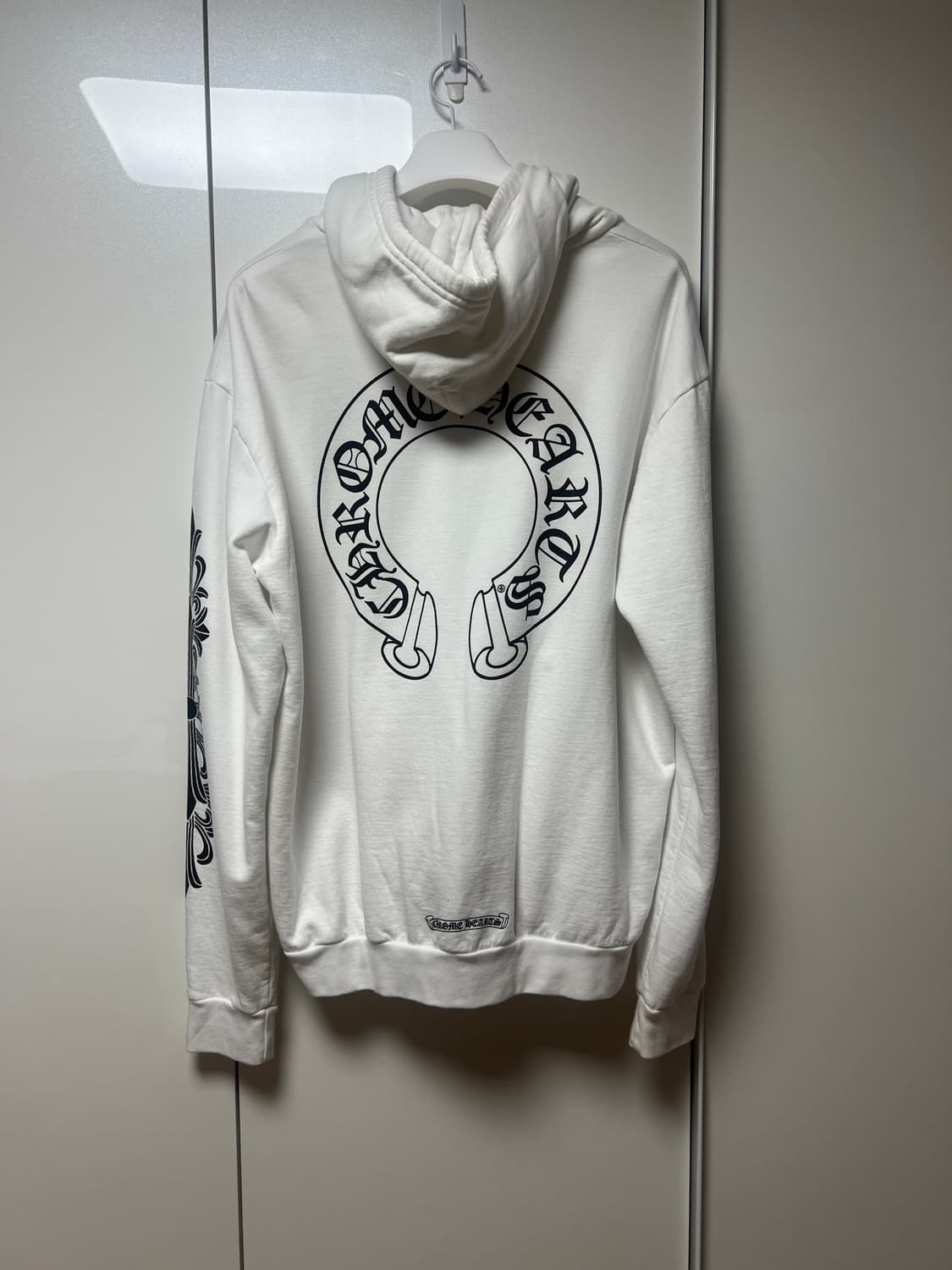 (L) 크롬하츠 홀스슈 후드집업 화이트 상품이미지1