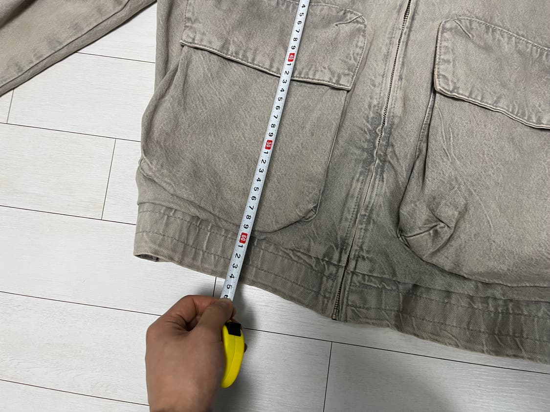 ZARA 베이지 코튼 블루종 워크자켓(XL) 상품이미지10