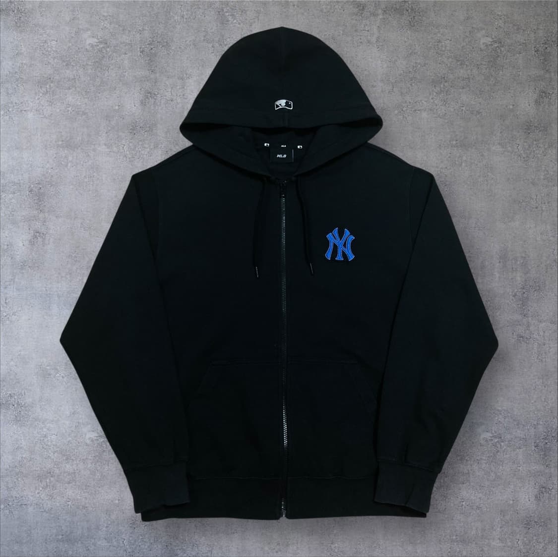 MLB 뉴욕양키스 빅로고 블랙 후드 집업 상품이미지2