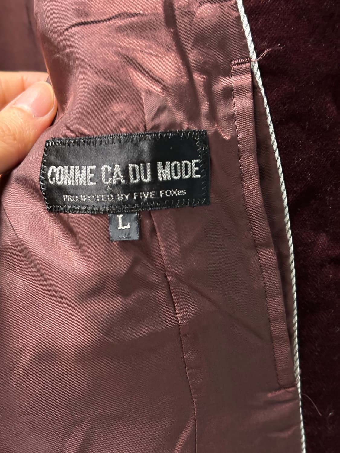 Comme ca du mode 벨루어 더블 브레스티드 자켓 상품이미지5