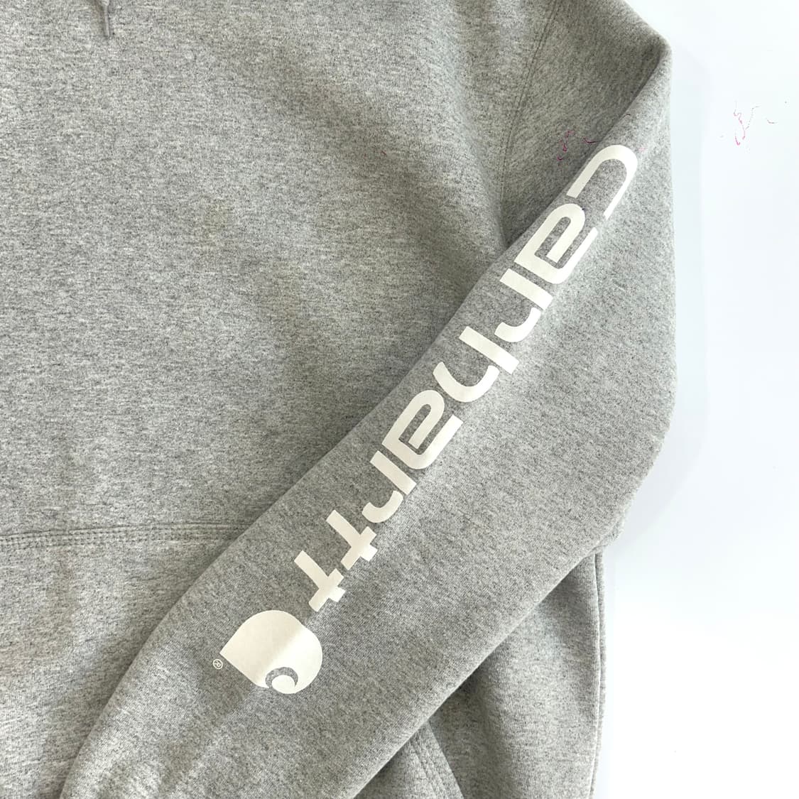 Carhartt 칼하트 사이드 로고 그레이 후드티 상품이미지5