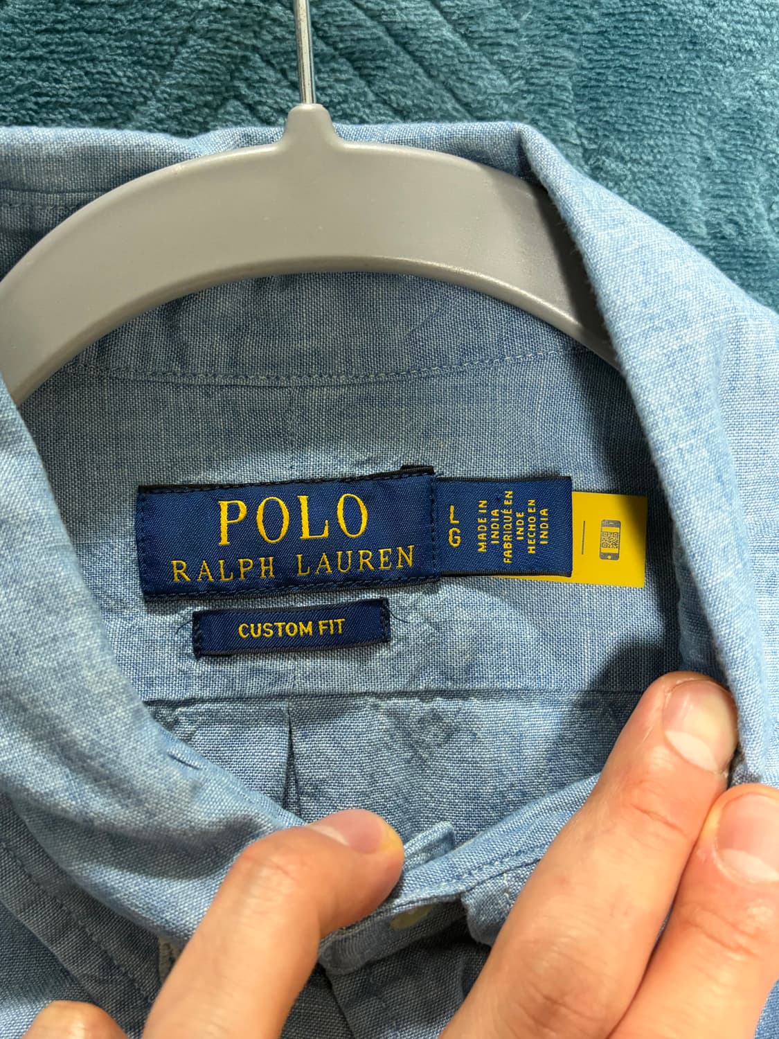 폴로 랄프로렌 연청 샴브레이 셔츠 커스텀핏 L 상품이미지2