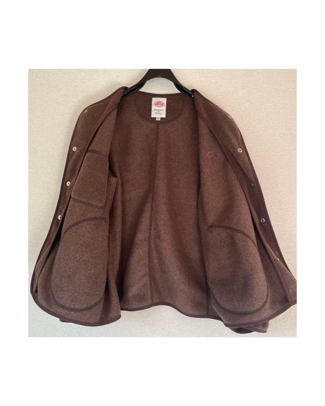 단톤 논카라 플리스 가디건 상품이미지2