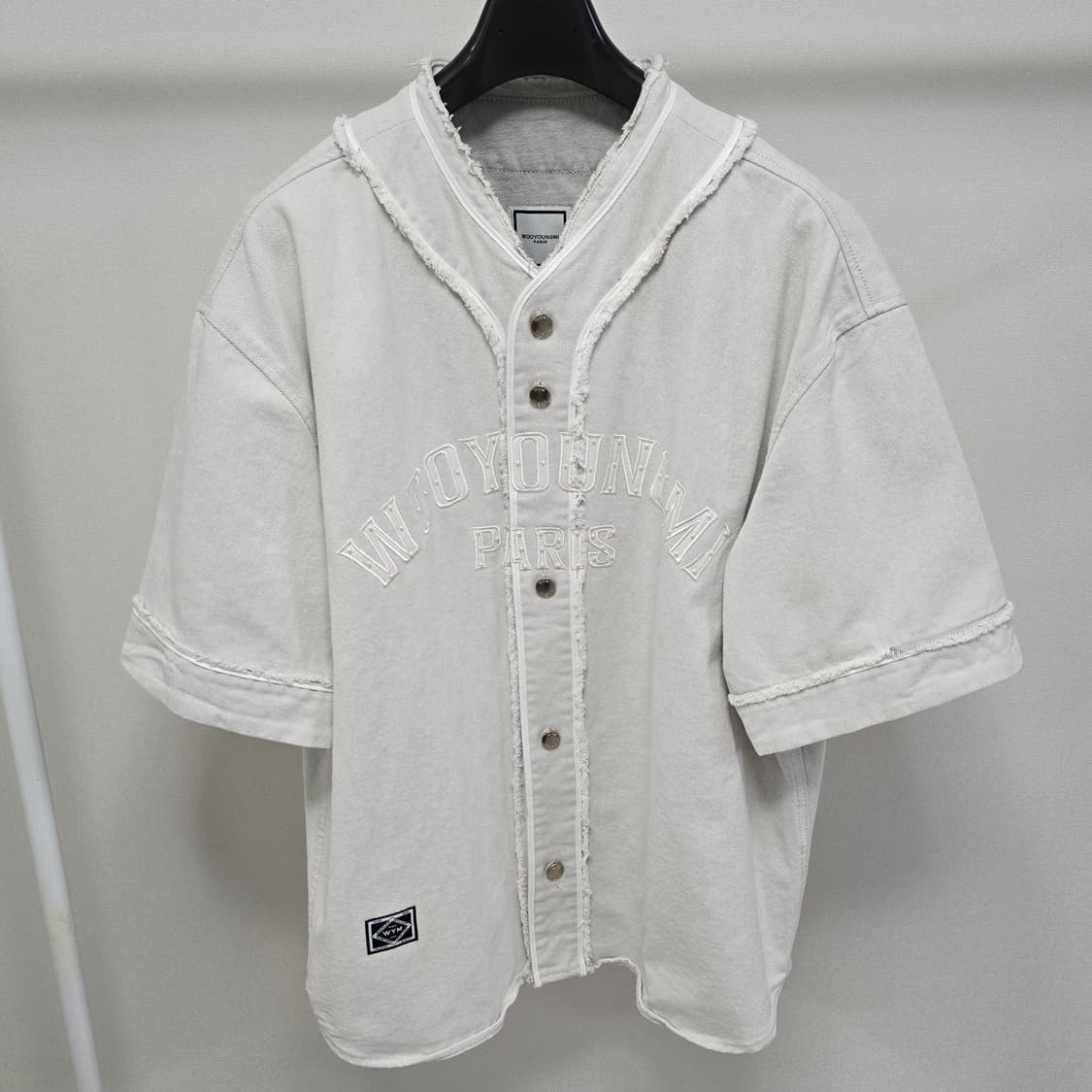 25ss 우영미 코듀로이 베이스볼 로고 반팔 셔츠 50사이즈 105 판매 상품이미지1