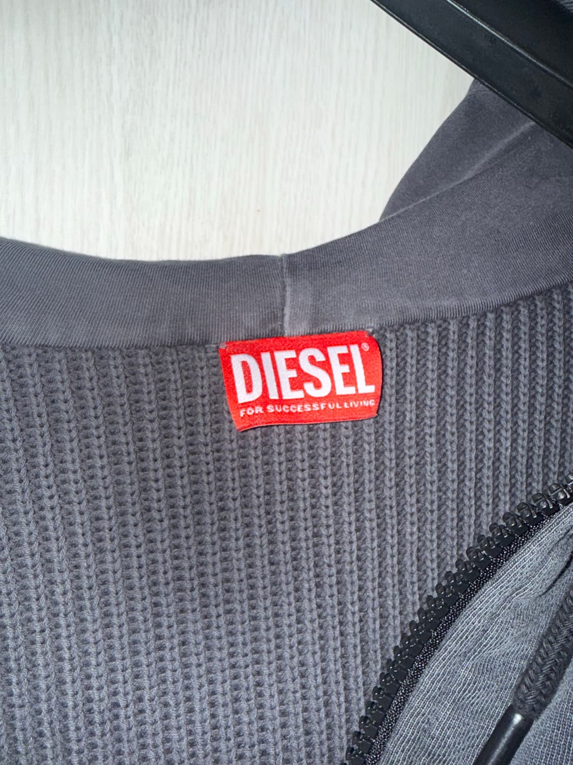 디젤 와플 그레이 후드집업 상품이미지3