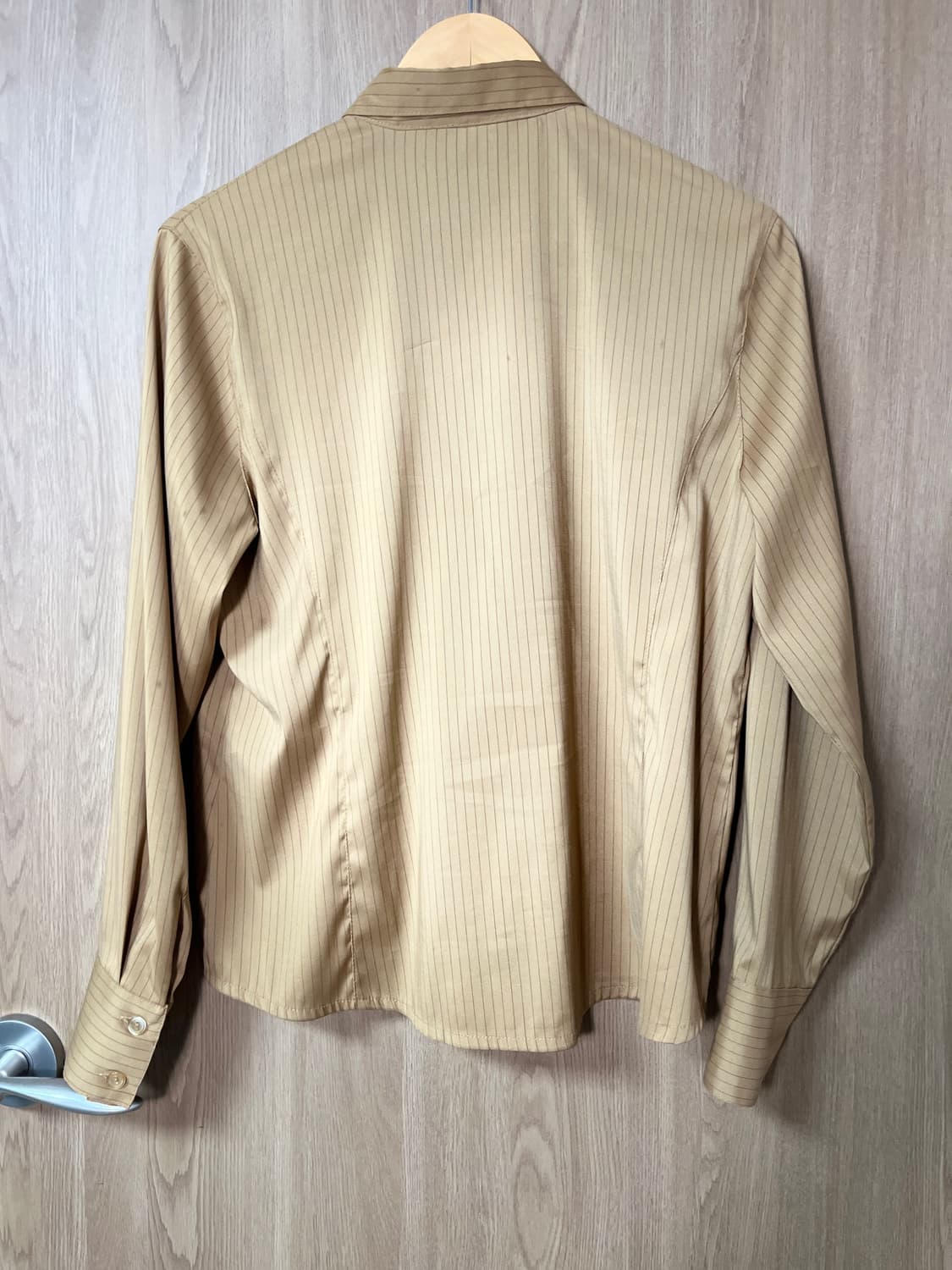 믹쏘 베이지 스트라이프 셔츠 S 상품이미지3