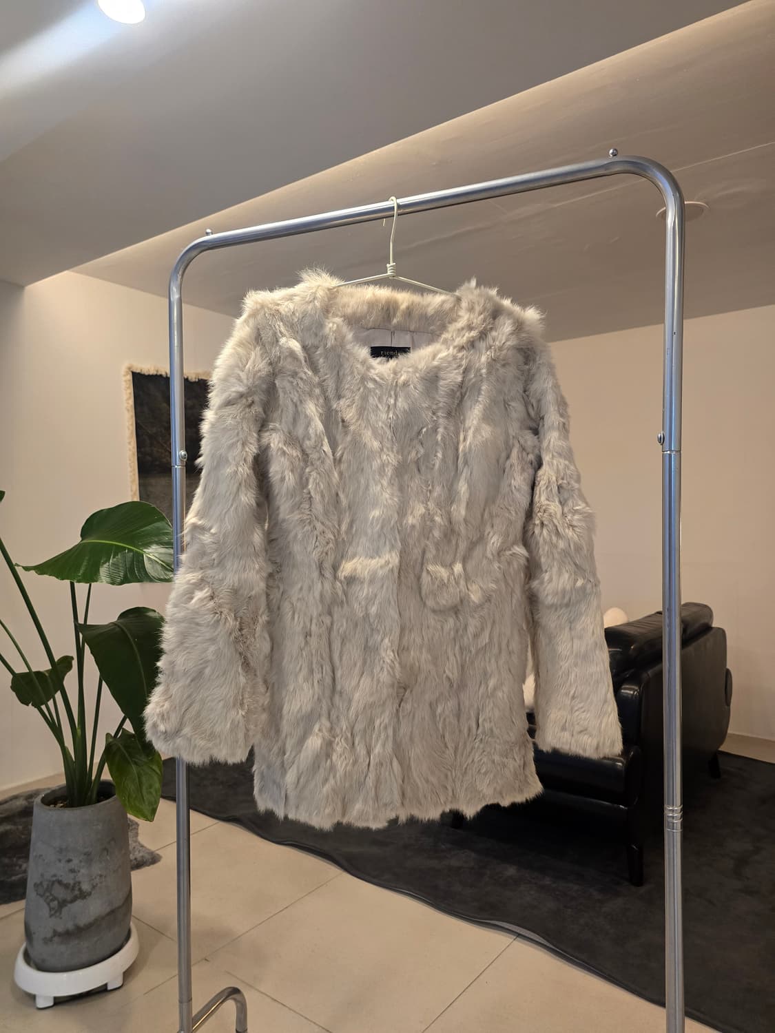 리앤더  퍼 자켓  아이보리 상품이미지1