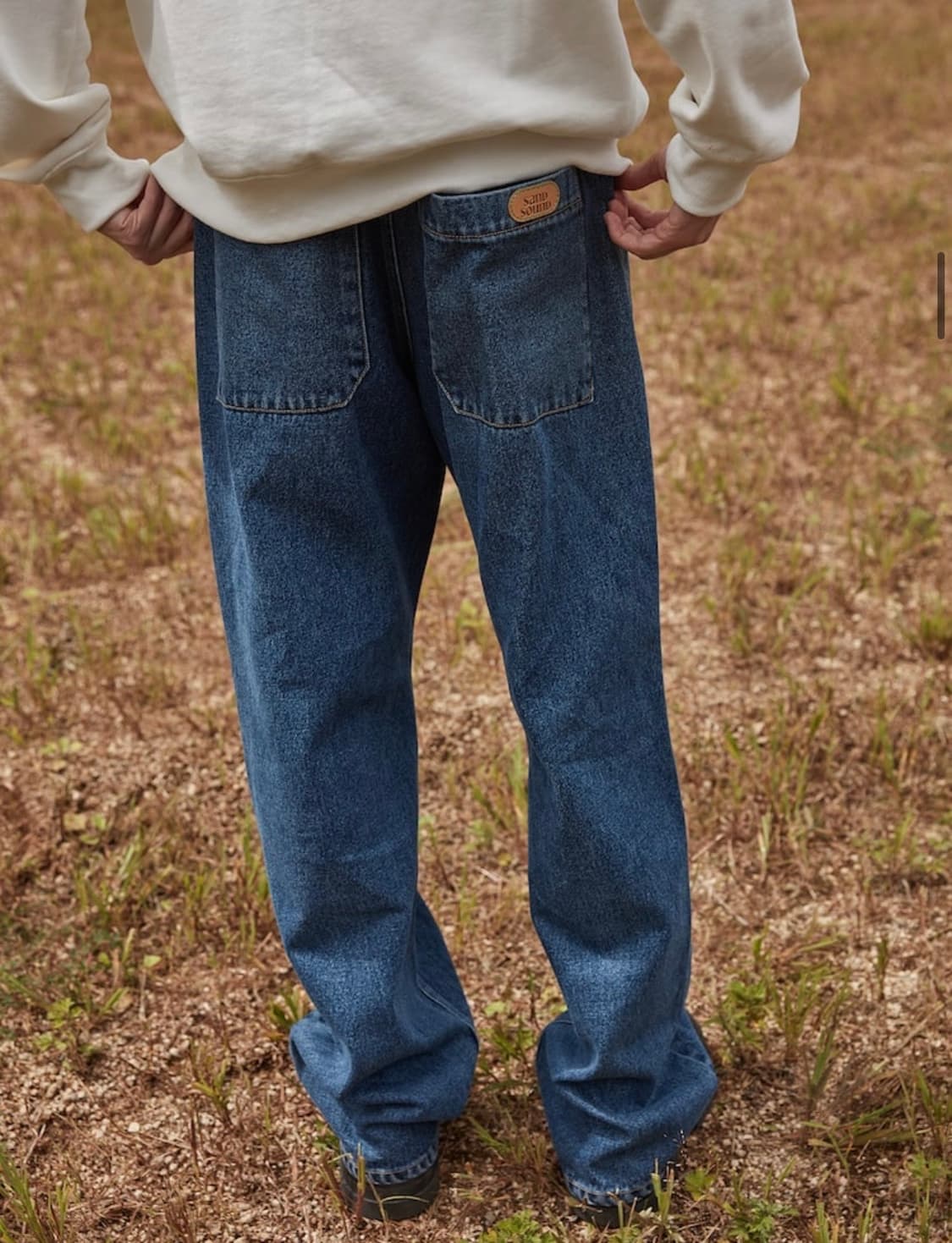 샌드사운드 남성 와이드 데님팬츠 상품이미지8