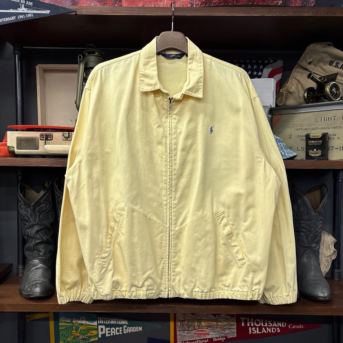 80s 폴로 랄프로렌 파스텔톤 코튼 스윙자켓 미국생산 올드YKK N686 상품이미지1