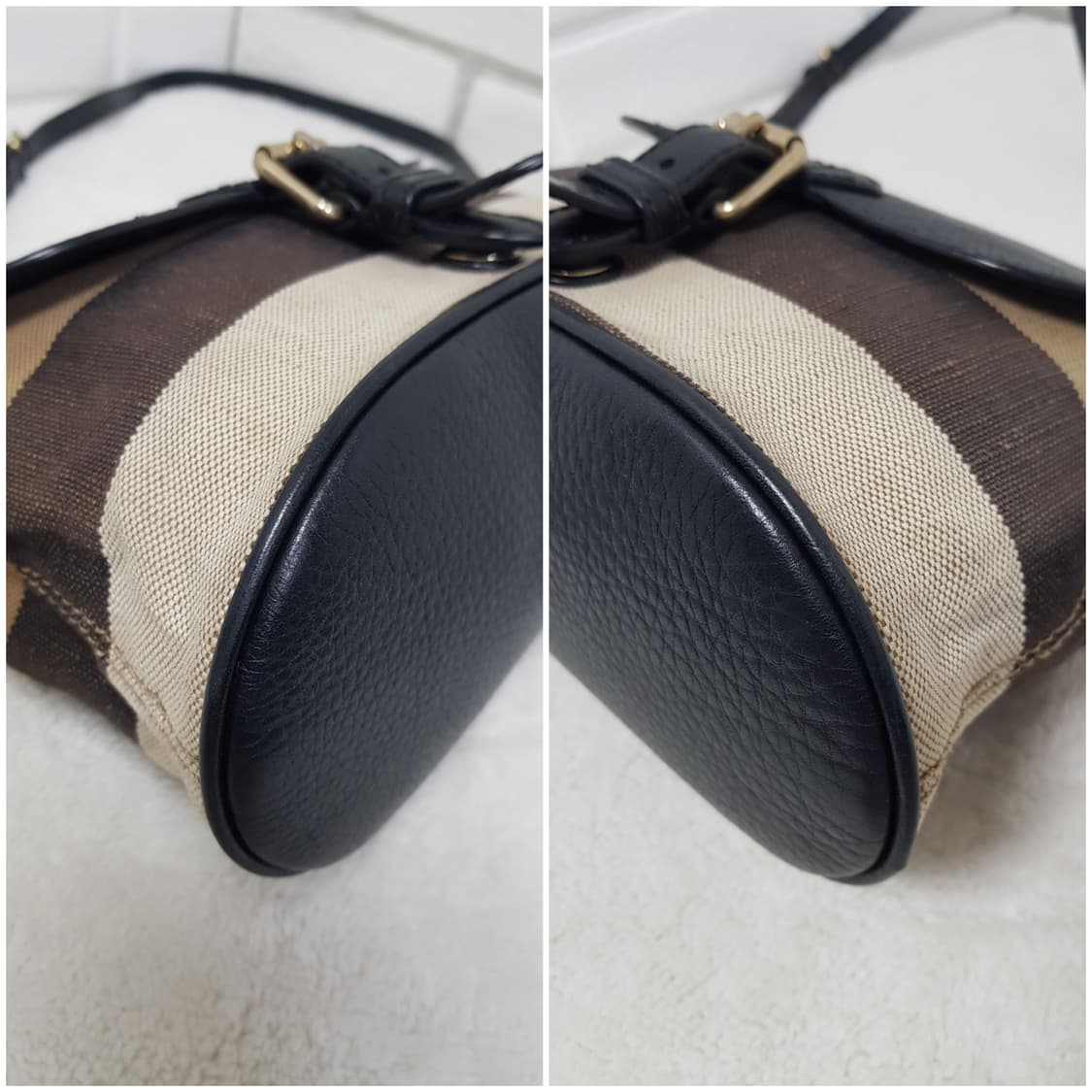 [정품] 버버리 캔버스 스트라이프 크로스백 상품이미지5