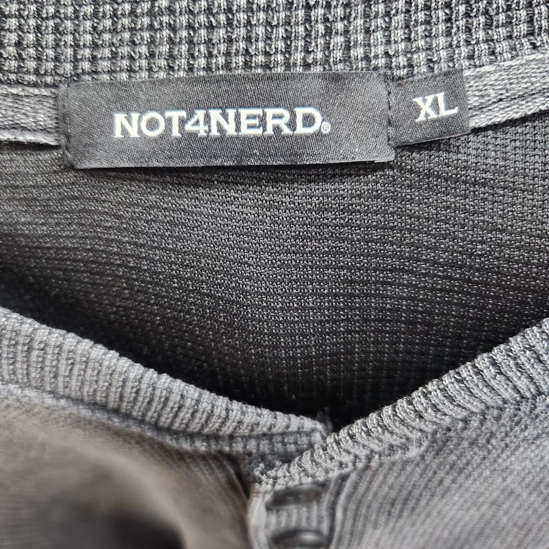 낫포너드 로고 와플 소매디테일 헨리넥 롱슬리브 XL(2XL) 상품이미지6