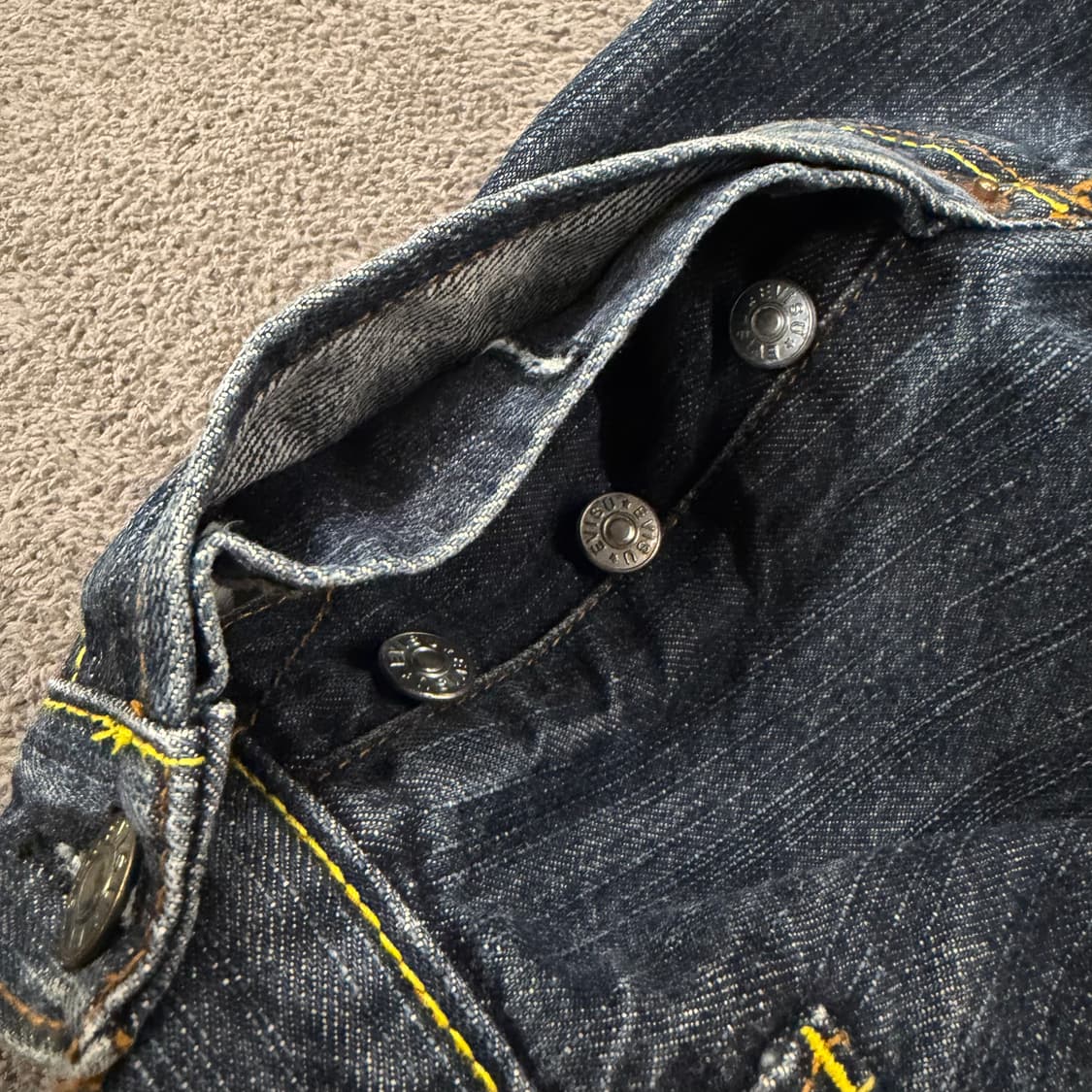 [정품/34] 에비수 제팬 Lot2004 빅로고 자수 엠브로이드 데님팬츠 상품이미지6