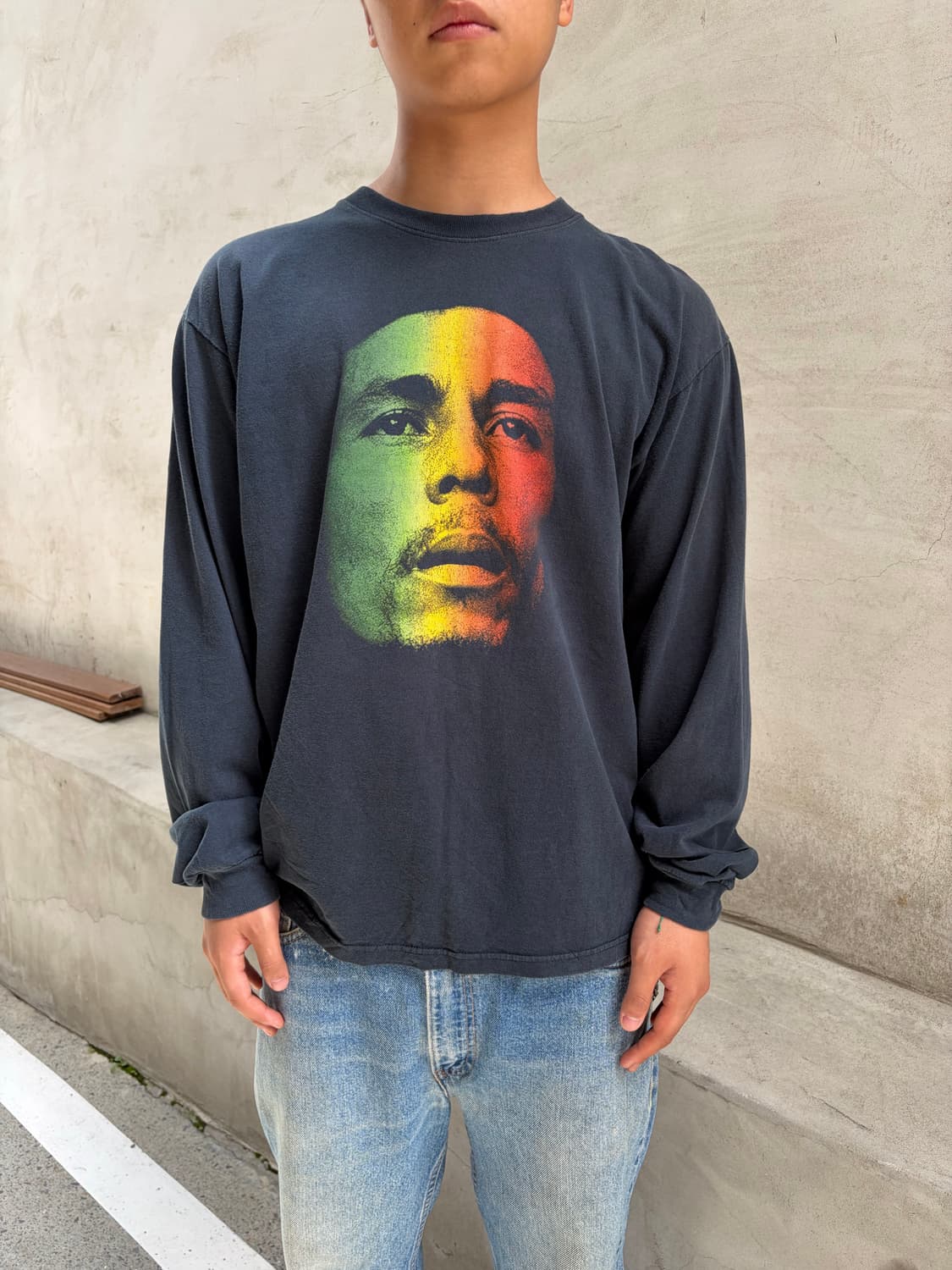 00‘s Bob Marley face print long sleeve 상품이미지3