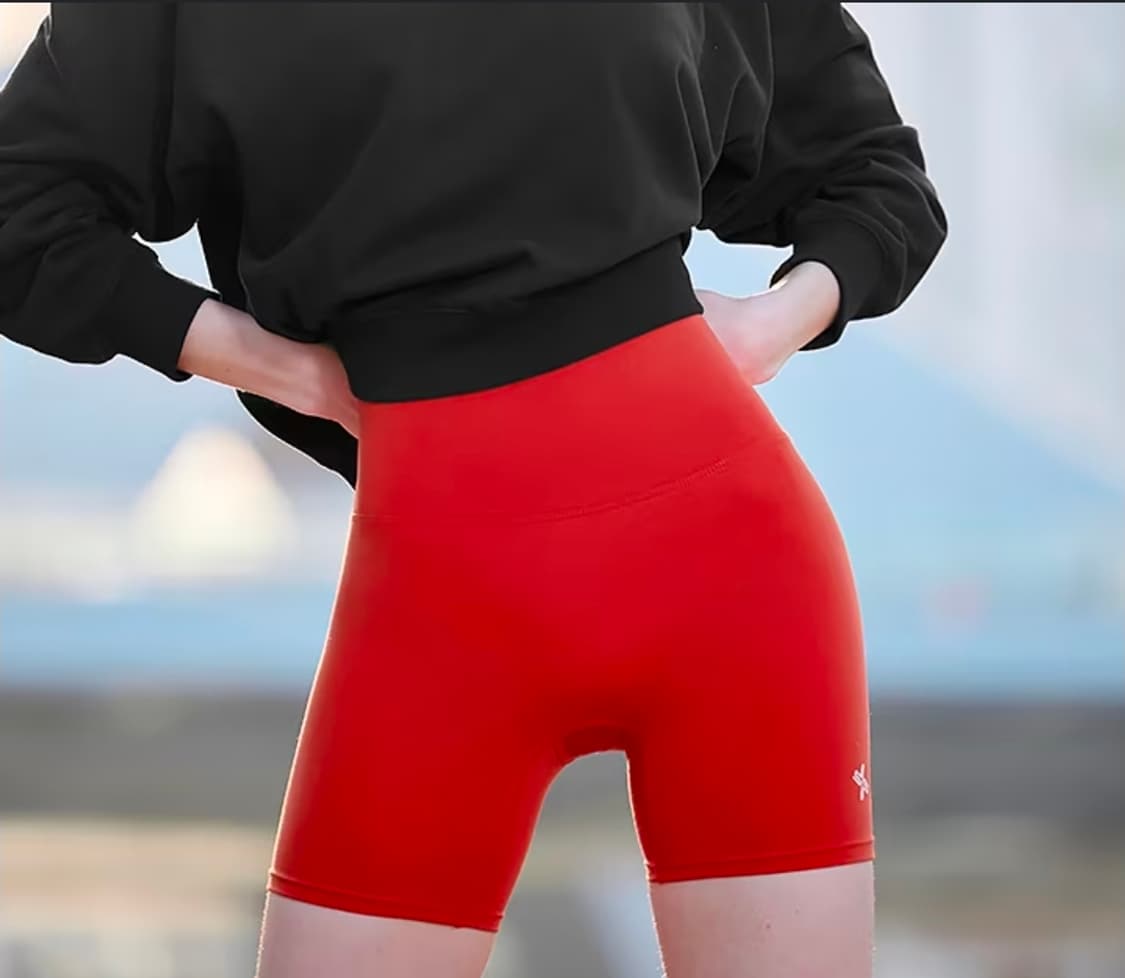 (새상품) 젝시믹스 레이싱 레드 3부 레깅스 M 상품이미지4