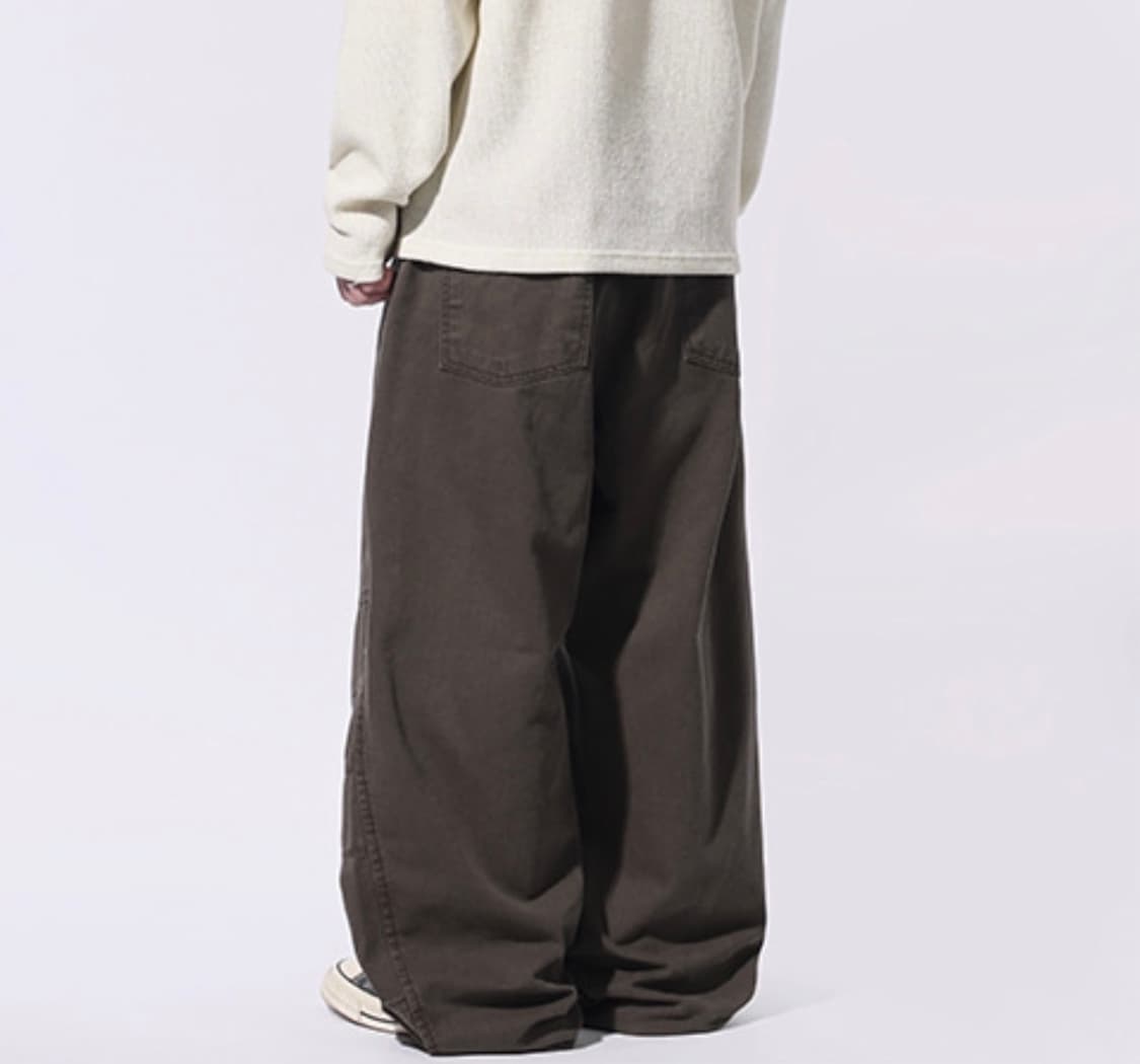 커브드 벌룬 팬츠 브라운 L 상품이미지2