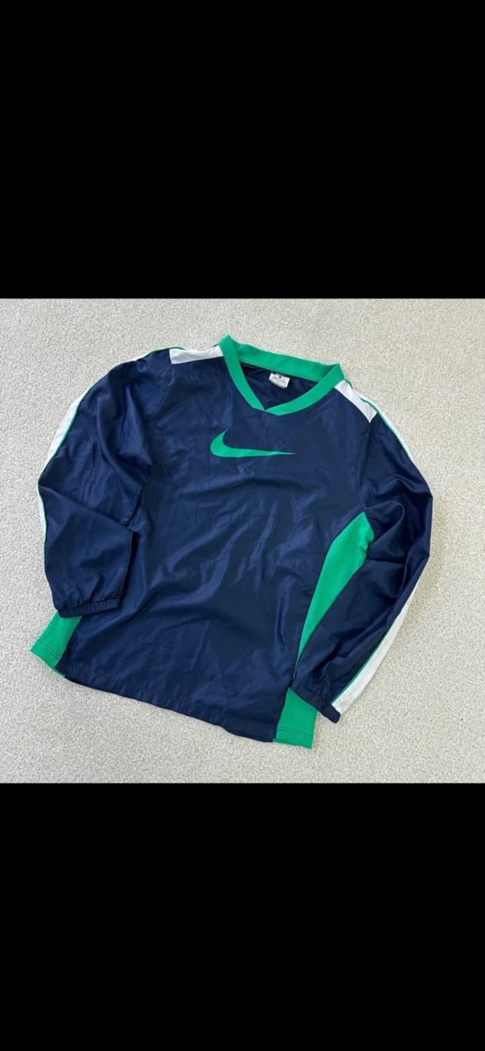 나이키 빈티지 풀오버 L 네이비/그린 상품이미지1